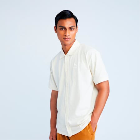 Classics HR Men's Polo Shirt, Frosted Ivory, small-SEA