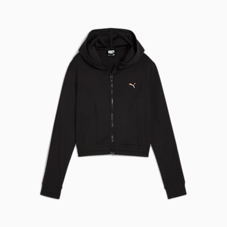 PUMA x PAMELA REIF Women's Corset Hoodie, PUMA Black, small