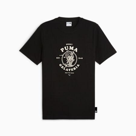 T-shirt con stampa PUMA Gelateria da uomo, PUMA Black, small