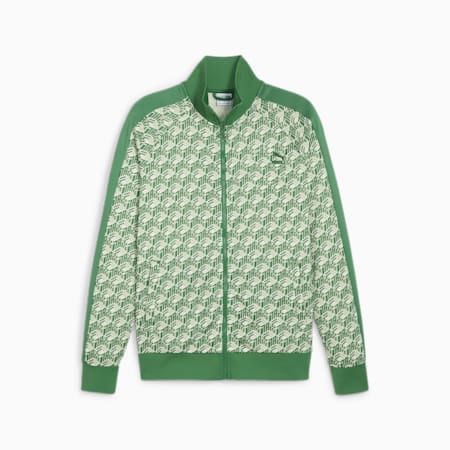 T7 Men's Track Jacket, Archive Green-AOP, small
