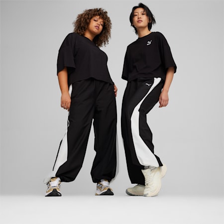 DARE TO Parachute Pants, PUMA Black-White, small-PHL