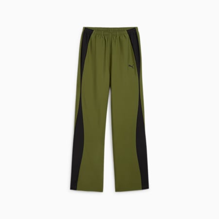 DARE TO Women's Parachute Pants, Olive Green, small-AUS