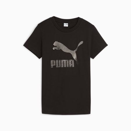 Polo CLASSICS Shiny Logo para mujer, PUMA Black, small-PER