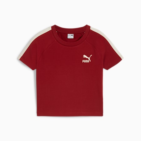 ICONIC T7 baby-T-shirt voor meisjes, Intense Red, small