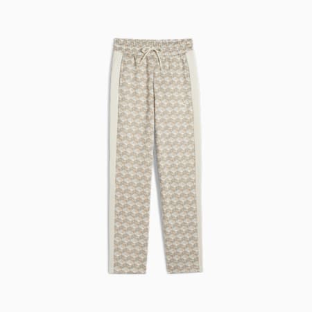 Pantalón de chándal recto T7 para mujer, Prairie Tan-AOP, small