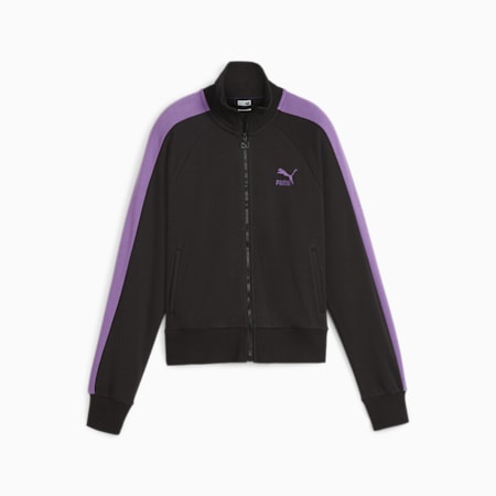 ICONIC T7 Women's Track Jacket, PUMA Black-Ultraviolet, small-AUS