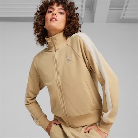 ICONIC T7 Women's Track Jacket, Prairie Tan, small