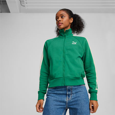 ICONIC T7 Women's Track Jacket, Archive Green, small-AUS