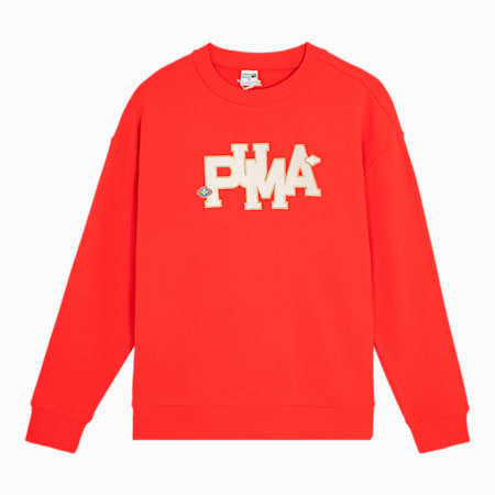PUMA CNY Crew Sweater, For All Time Red, small-IDN
