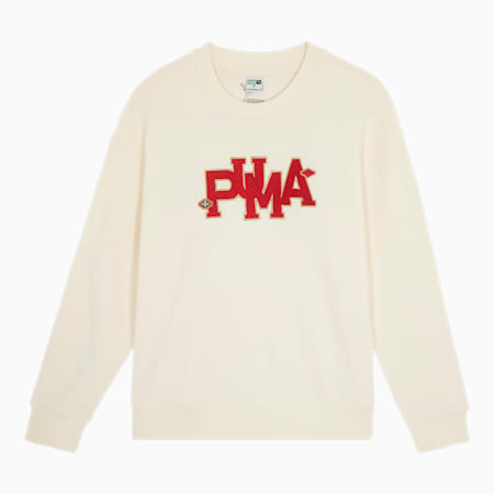 PUMA CNY Crew Sweater, Warm White, small-PHL