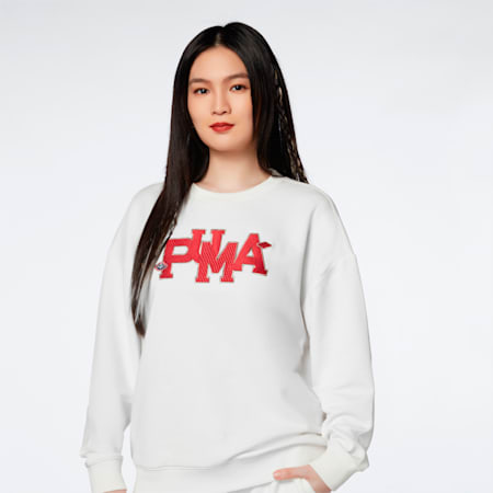PUMA CNY Crew Sweater, Warm White, small-PHL