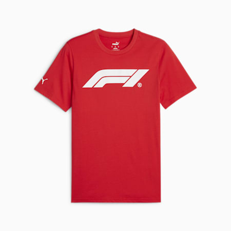 PUMA x F1® ESS Logo Men's Motorsport Tee, Pop Red, small-AUS
