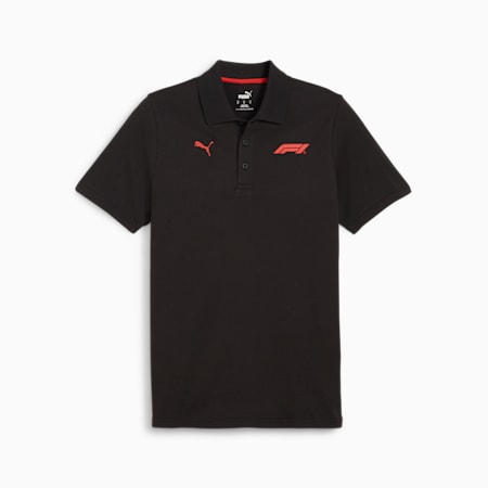 F1® ESS Logo Men's Motorsport Polo, PUMA Black, small-IDN