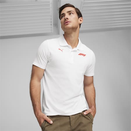 F1® ESS Motorsport Poloshirt mit Logo Herren, PUMA White, small
