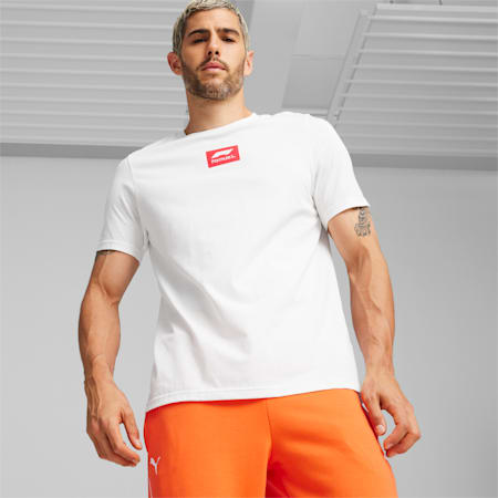 Męska koszulka w wyścigowym stylu F1 ESS z logo, PUMA White, small