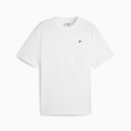 DOWNTOWN badge T-shirt voor heren, PUMA White, small