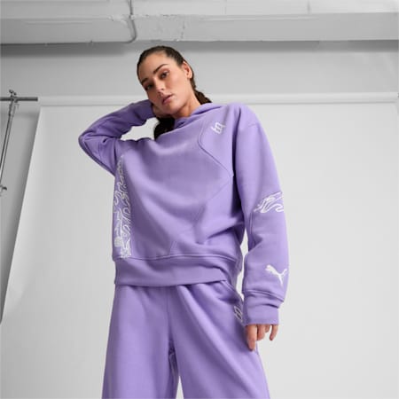 Hoodie de basketball City of Love Femme, Lavender Alert, small