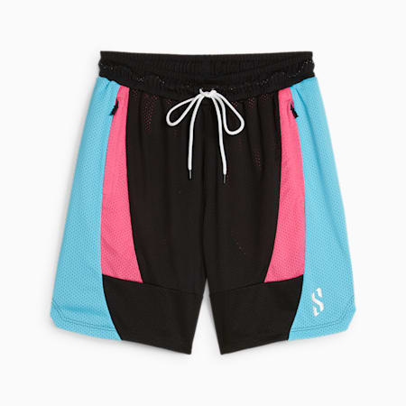 Scoot x Northern Lights Men's Shorts, PUMA Black-Bright Aqua-Glowing Pink, small