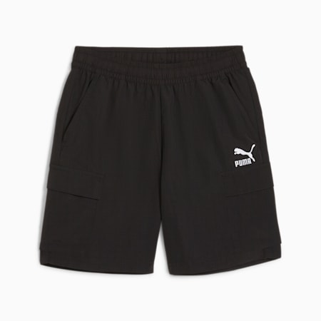 CLASSICS Youth Cargo Shorts, PUMA Black, small-SEA