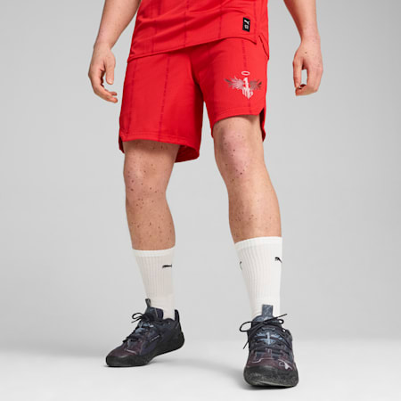 Melo Alwayz On Men's Basketball Shorts, For All Time Red, small-AUS