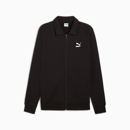 T7 Men's Track Jacket, PUMA Black-PUMA Black, small-AUS