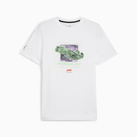F1® Logo grafisch T-shirt voor heren, PUMA White, small