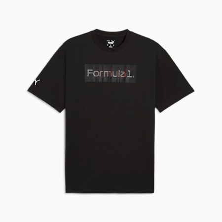 F1® grafisch logo-shirt voor heren, PUMA Black, small