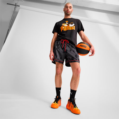 PUMA HOOPS x CHEETOS® Men's Mesh Basketball Shorts, PUMA Black, small