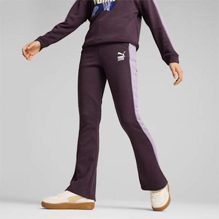 Flared Sweatpants Youth, Midnight Plum, small