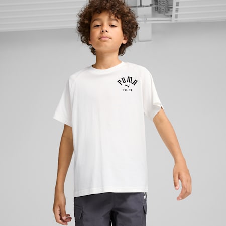 PLAY LOUD CLASSICS T-shirt voor jongeren, PUMA White, small