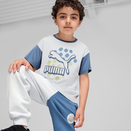 CLASSICS PUMA FC Tee - Kids 4-8 years, Silver Mist, small-AUS