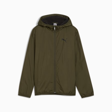 Fleece Line Windbreaker Youth, Dark Olive, small