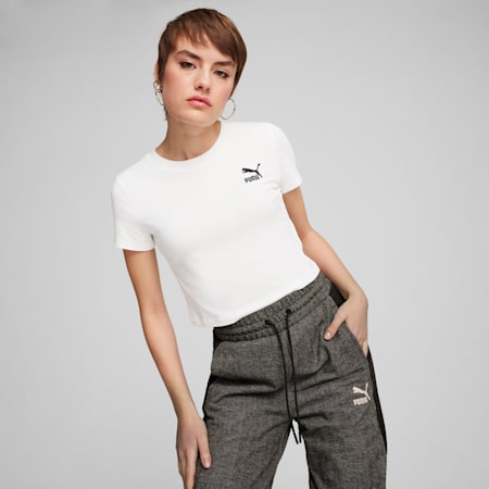 CLASSICS Women's Baby Tee, PUMA White, small-AUS