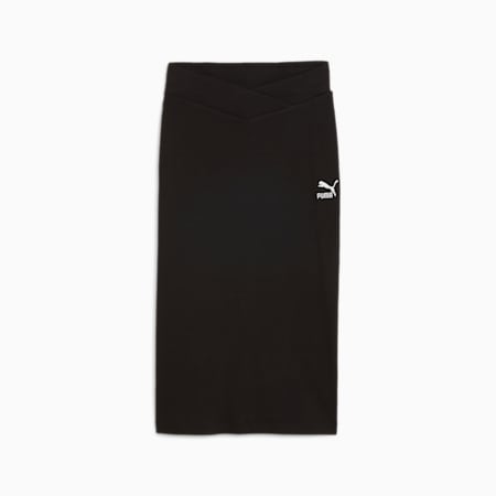 CLASSICS Ribbed Midi Skirt Women, PUMA Black, small-PHL