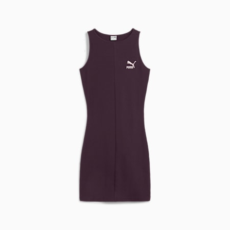 CLASSICS geribbelde jurk voor dames, Midnight Plum, small