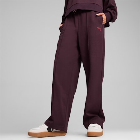 Pantalon de survêtement à pinces CLASSICS Femme, Midnight Plum, small