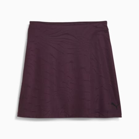 DARE TO Raised Texture Skirt Women, Midnight Plum-AOP, small