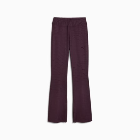 DARE TO Textured Leggings Women, Midnight Plum-AOP, small