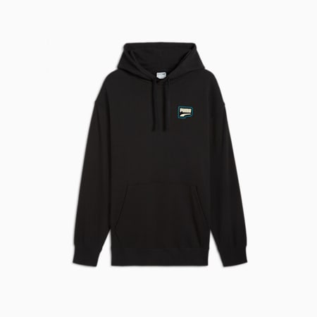 DOWNTOWN Men's Graphic Hoodie, PUMA Black, small-NZL