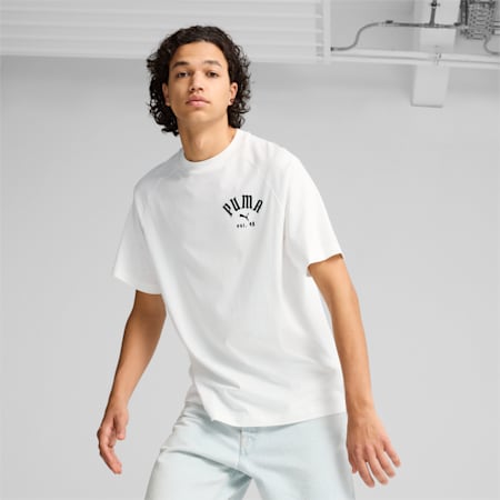 PLAY LOUD CLASSICS Relaxed Graphic Tee Men, PUMA White, small-PHL