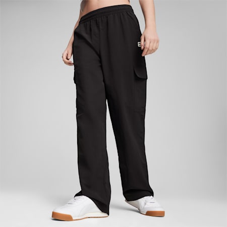 DOWNTOWN Cargo Pants Women, PUMA Black, small-SEA