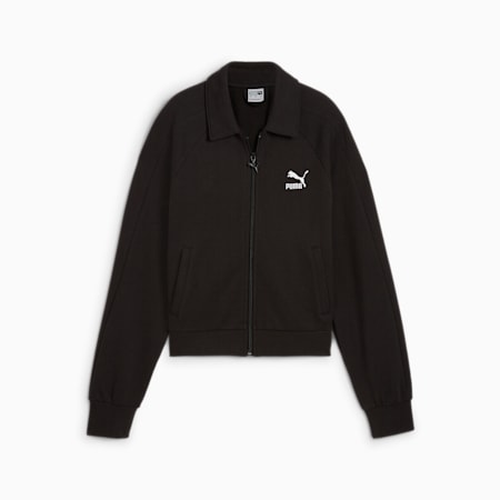 T7 Women's Track Jacket, PUMA Black-PUMA Black, small-NZL