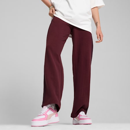 T7 Women's High Waist Track Pants Women, Midnight Plum, small-AUS