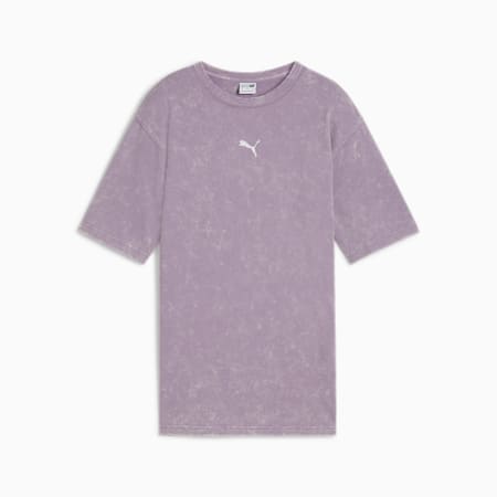 DARE TO relaxed washed T-shirt voor dames, Pale Plum, small