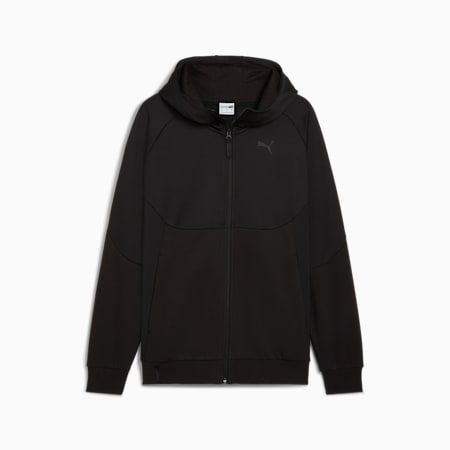 PUMATECH Men's Full-Zip Hoodie, PUMA Black, small-AUS