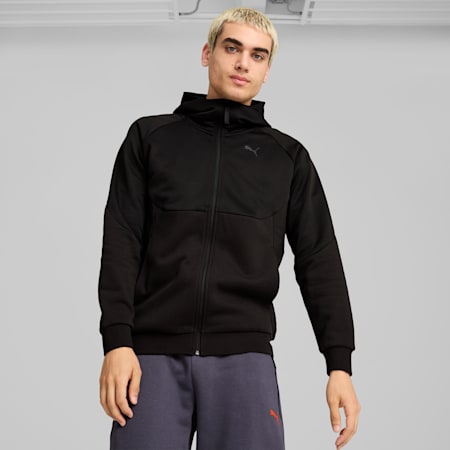 PUMATECH Men's Full-Zip Hoodie, PUMA Black, small-NZL