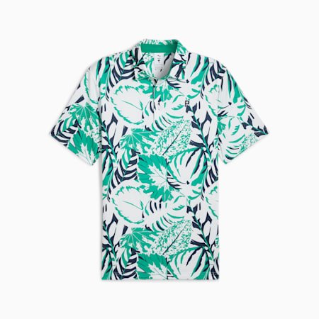 PUMA x PALM TREE CREW Palm Glitch Polo Top Men, Sparkling Green-Fresh Mint, small-IDN