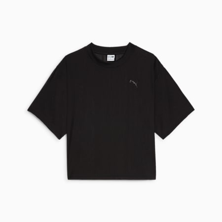 DARE TO Women's Mesh Tee, PUMA Black, small-SEA