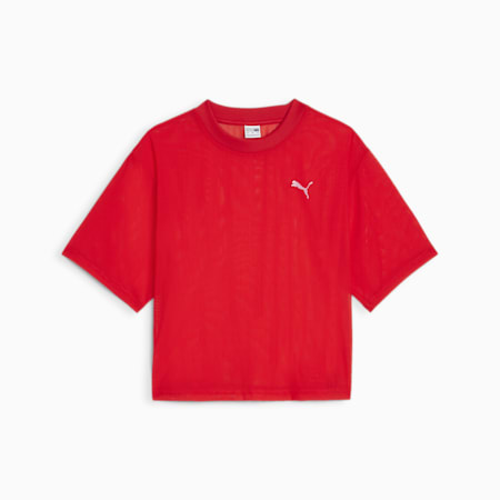 Camiseta de malla DARE TO para mujer, For All Time Red, small