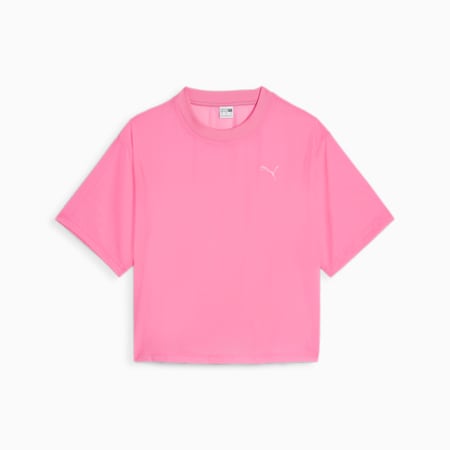 DARE TO Women's Mesh Tee, Fast Pink, small